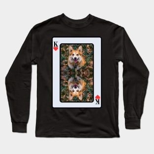 Corgi King Of Hearts Long Sleeve T-Shirt